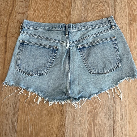 Agolde Parker Denim Jean Short Womens Size 30 Cut Off Button Fly Cotton - Picture 2 of 5
